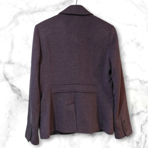 Eddie Bauer Angora Rabbit Hair And Wool Blazer Small Posh Purple Vintage - Picture 2 of 6